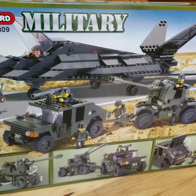 Lego Compatiable Oxford Military F117 Stealth Fighter And Humvee
