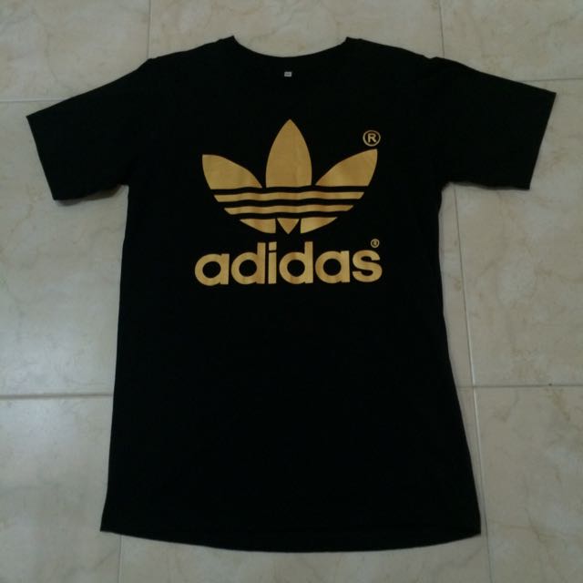 adidas black and gold shirt
