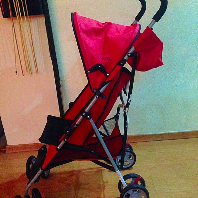 the first years stroller red and black