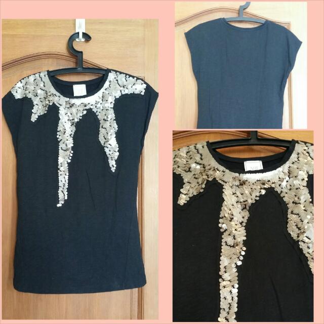 bronze sequin top