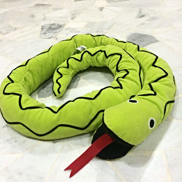 ikea green snake soft toy