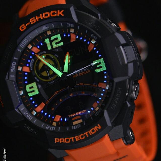 g shock sky cockpit orange