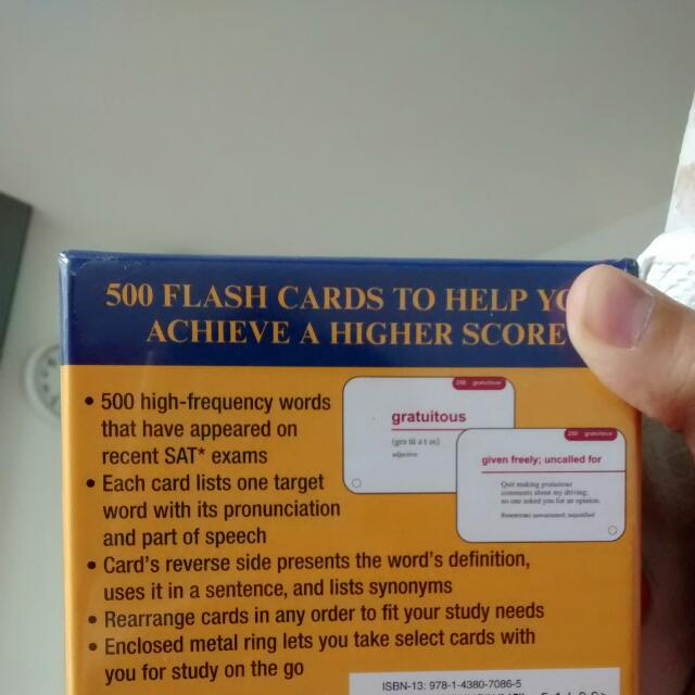 Barron S Sat Vocabulary Flash Cards Books Stationery