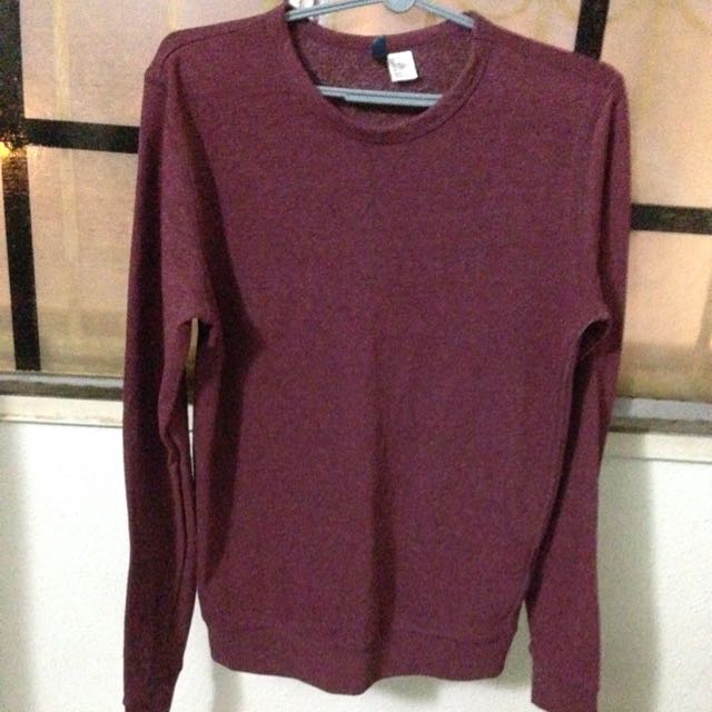 h&m maroon sweatshirt