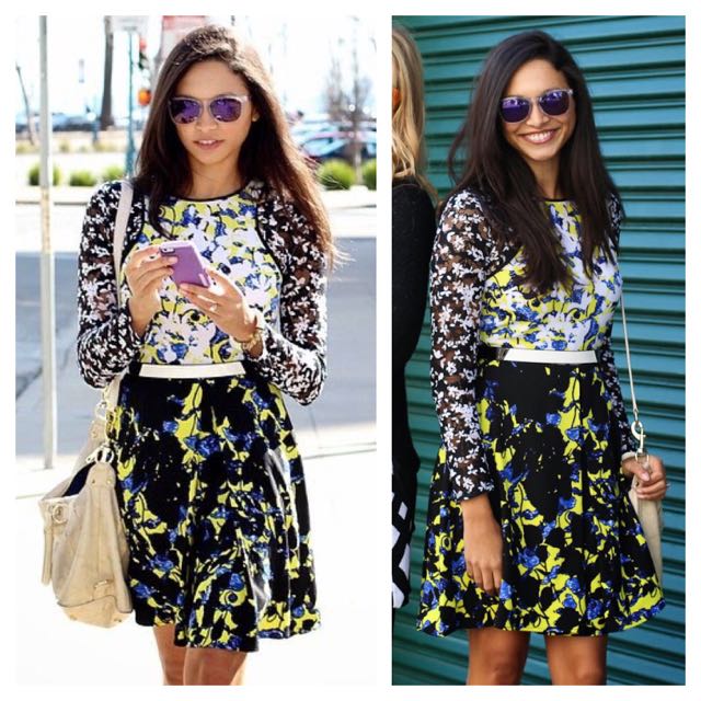 Target Yellow Floral Lace Statement 