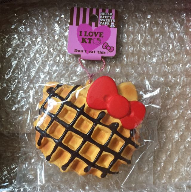Hello Kitty Sweets Cafe Waffle Squishy Keychain Hobbies Toys Toys Games On Carousell