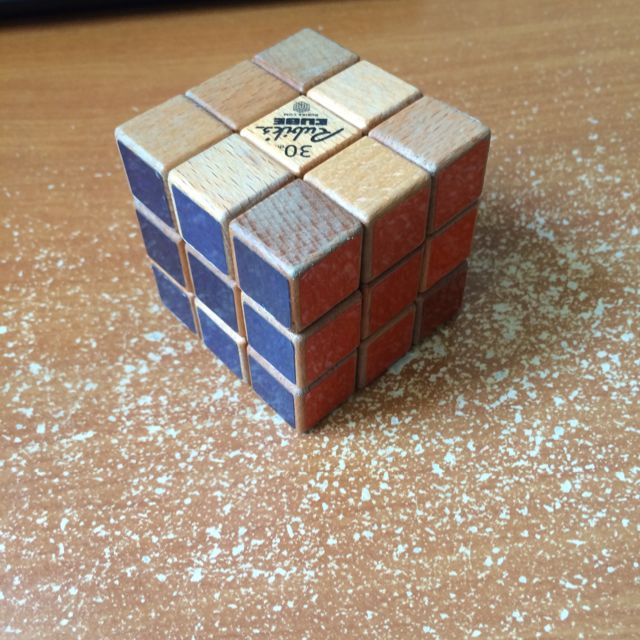 Wooden rubik's cube 30th anniversary Clearance