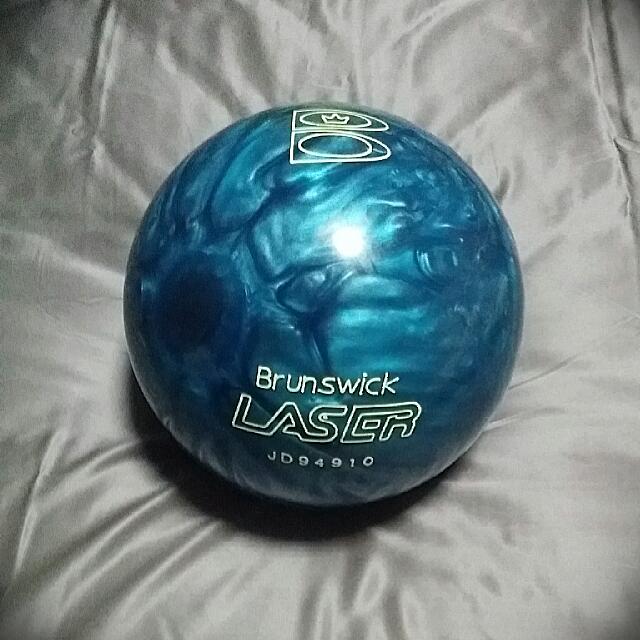 Used Brunswick LAZER EY81353 15lb Bowling Ball w/ Bag