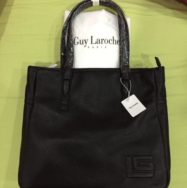 Guy Laroche Black Leather HandBag, Women's Fashion, Bags & Wallets, Tote  Bags on Carousell