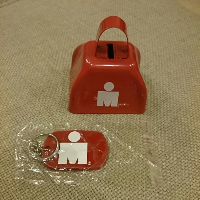 Ironman Keychain And Cowbell triathlon
