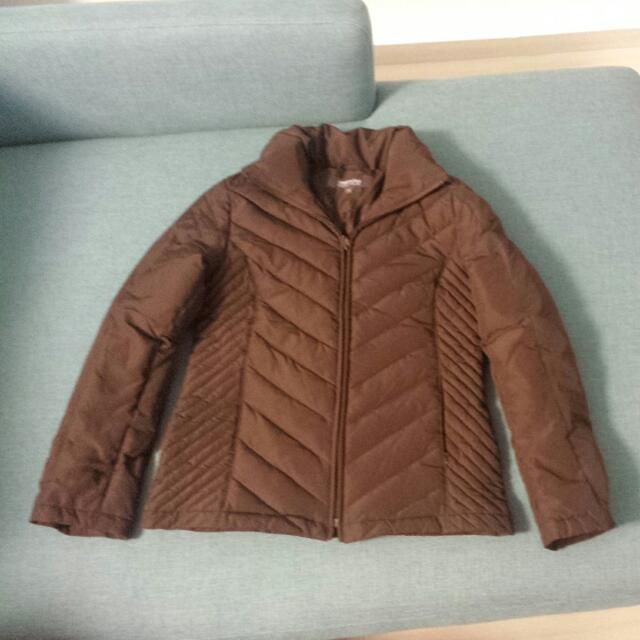 brown down jacket women's