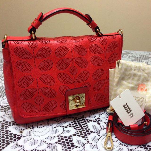 Authentic ORLA KIELY 60s Rosemary Leather Bag