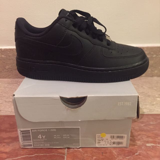 Nike Air Force One Sneaker, Black, Size
