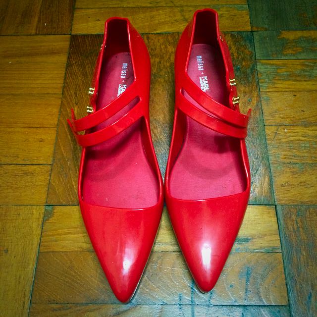 karl lagerfeld red shoes
