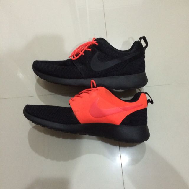 Nike roshe run black orange clearance