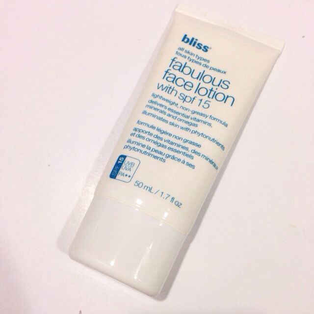 bliss face lotion