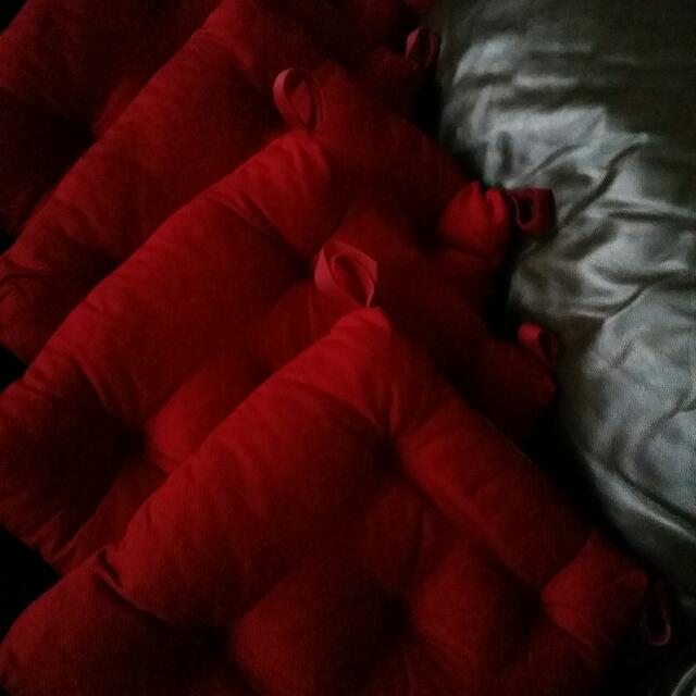 red chair cushions