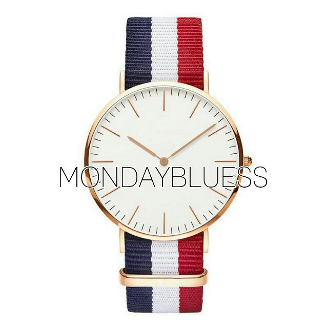 Daniel wellington blue white red strap shop