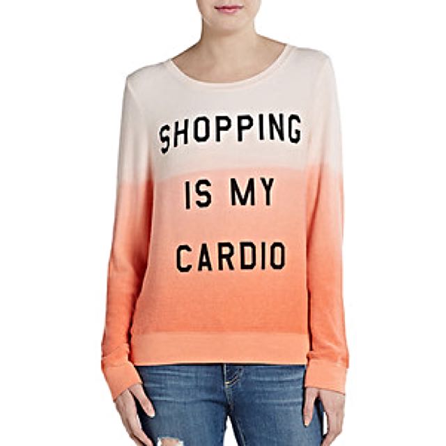 Wildfox Couture Shopping Is My Cardio Ombr Sweater Women s