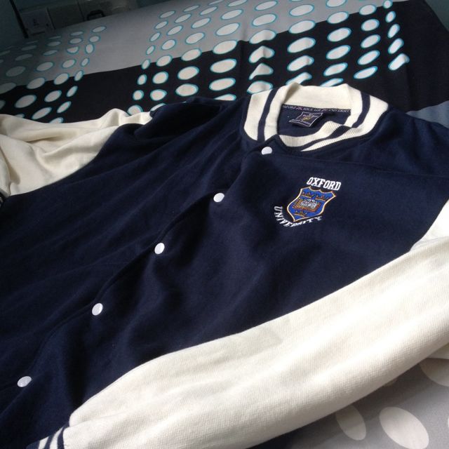 Oxford University Varsity Baseball Jacket Men S Fashion On Carousell