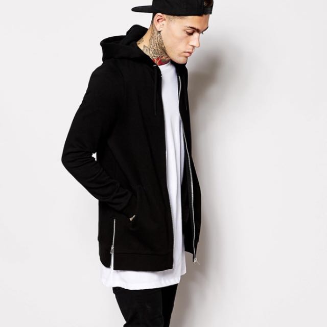 asos mens zip up hoodie