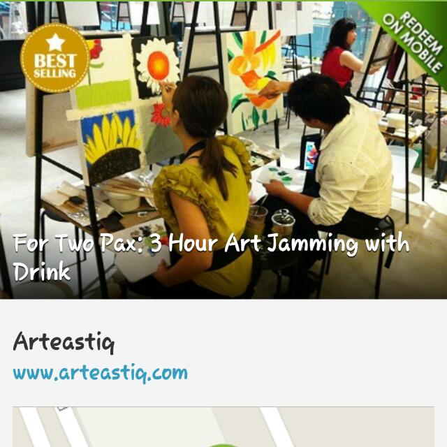 Discounted Groupon Voucher! 2 Pax Art Jamming At Arteastiq ...
