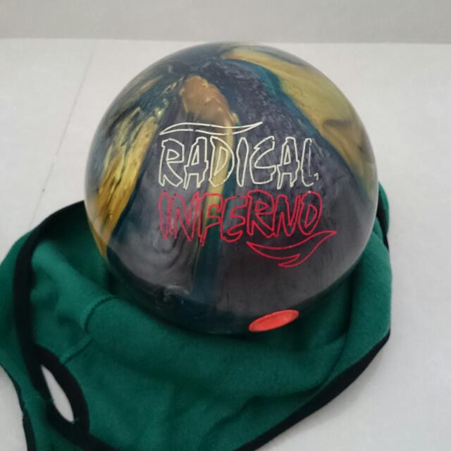 Brunswick 14 Pounds Radical Inferno Bowling Ball For Sale, Sports