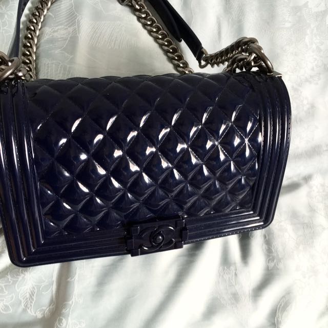 Chanel Jelly Boy Navy Bag, Women's Fashion, Bags & Wallets, Crossbody