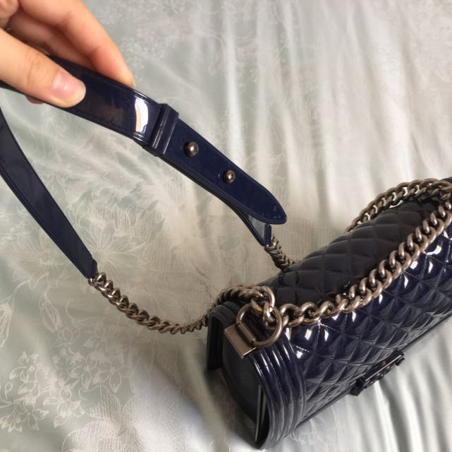 Chanel Jelly Boy Navy Bag, Women's Fashion, Bags & Wallets, Crossbody