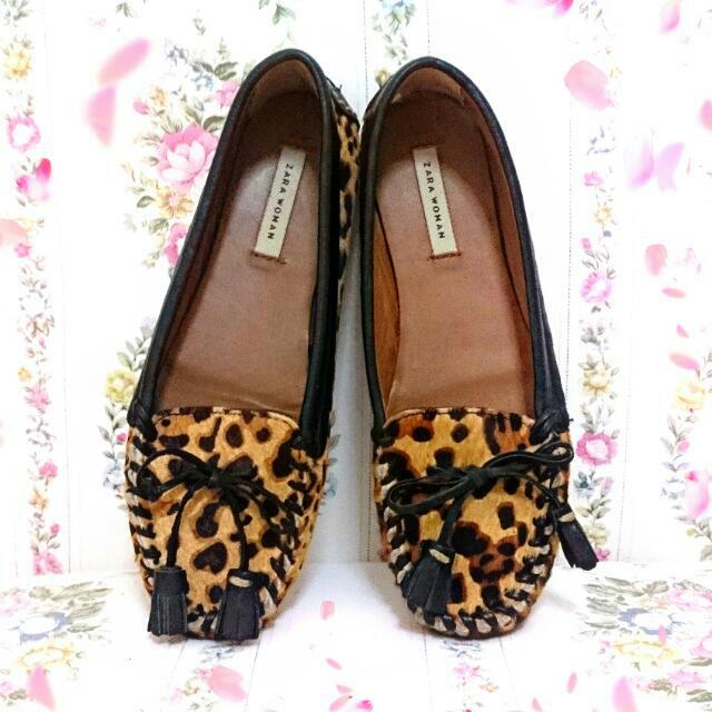 leopard tassel loafers