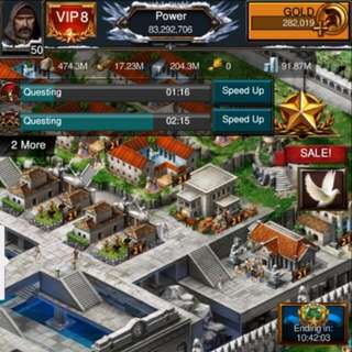 Game of War Fire Age Account
