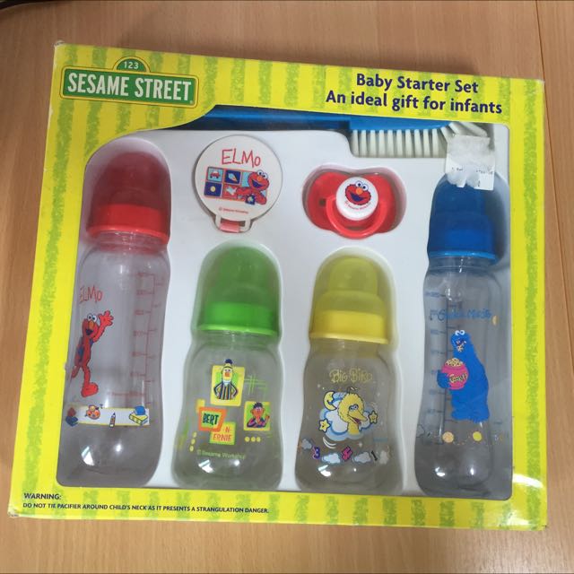 Sesame Street Baby Starter Set Milk Bottles Babies Kids Nursing Feeding Weaning Toddler Feeding On Carousell