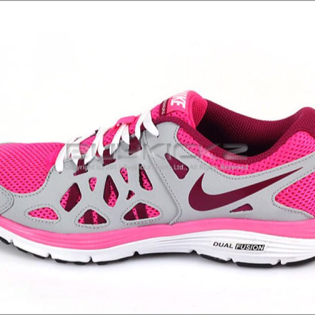 Nike Dual Run 2 (GS) 599793-601 Gray Pink Girls' Shoes US6Y/UK Women's Fashion, Footwear, on Carousell