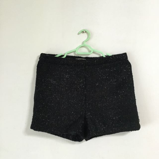 black glitter shorts