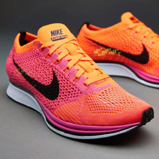 PREORDER Flyknit Racer Pink Flash Men s Fashion Footwear Sneakers on Carousell