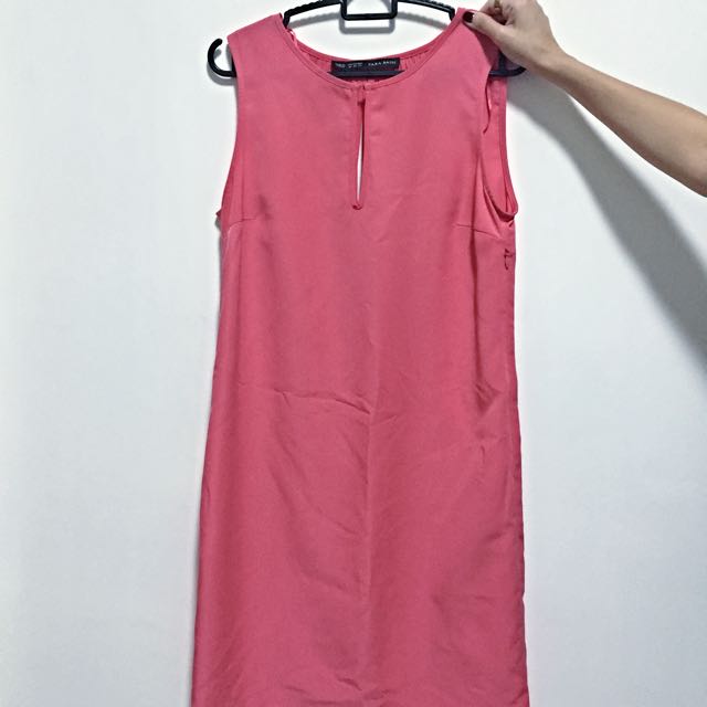 zara pink fringe dress