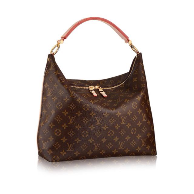 Louis Vuitton Brown Monogram Sully MM Leather Cloth ref.123319
