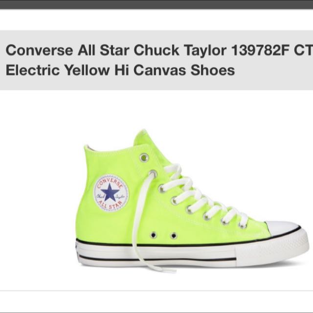 Electric yellow deals converse