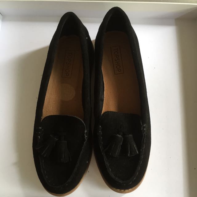 topshop suede loafers
