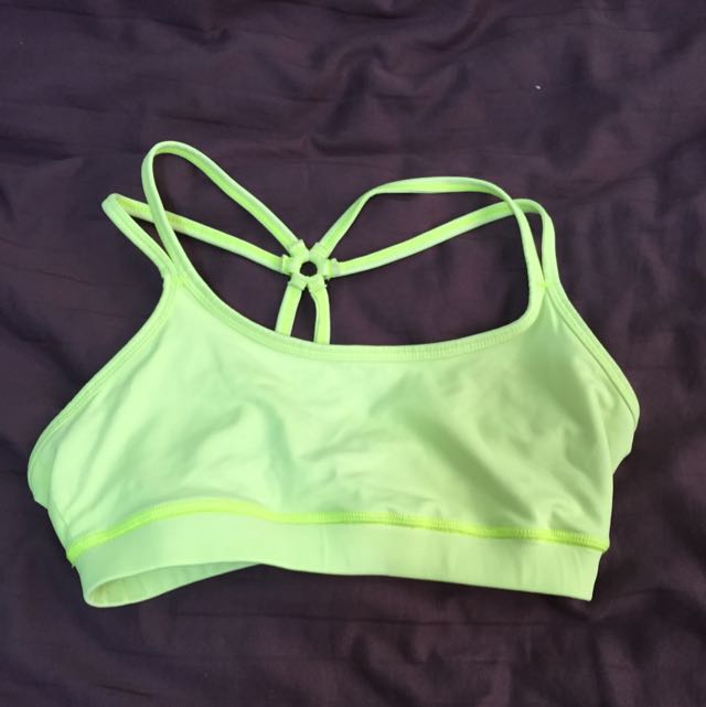 light yellow sports bra