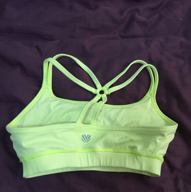 light yellow sports bra