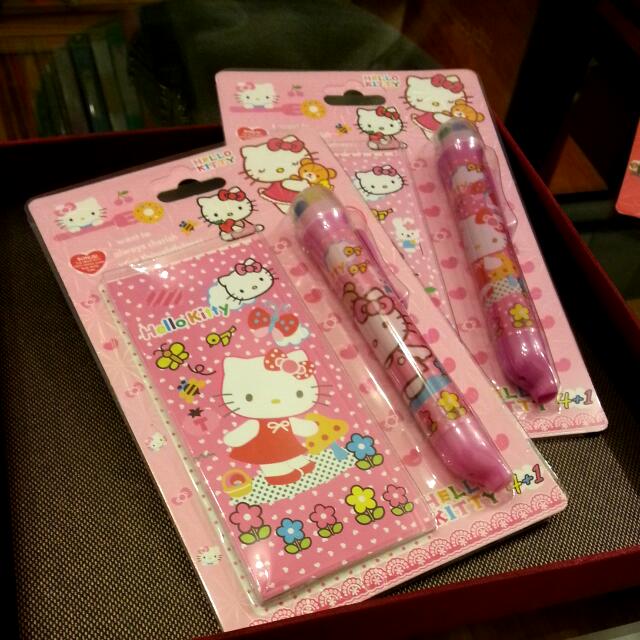 Download Hello Kitty Colouring Book And Crayon Pen Set Design Craft On Carousell