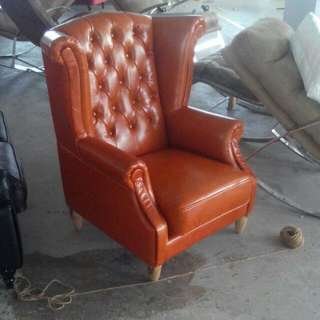 Wing Chair - Single Seater Orange