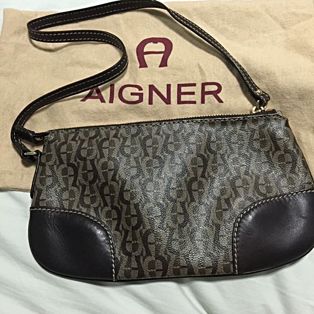 Etienne Aigner Logo Shoulder Purse Bag Luxury On Carousell