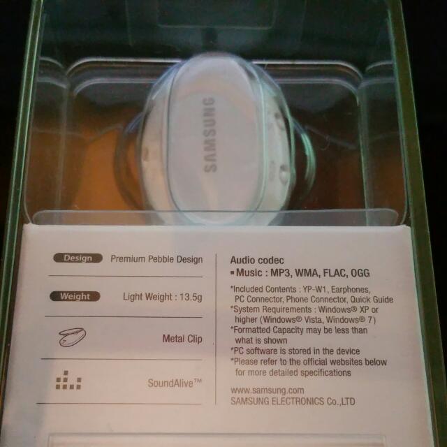 Samsung MP3 Player W1 Pebble, Computers & Tech, Parts & Accessories