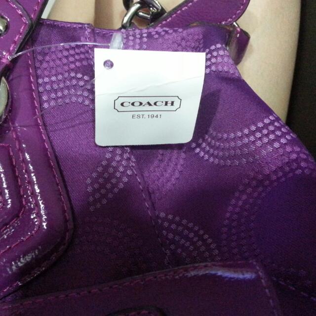 Coach ashley sale satchel purple