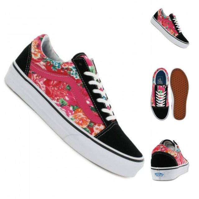 multi floral authentic vans