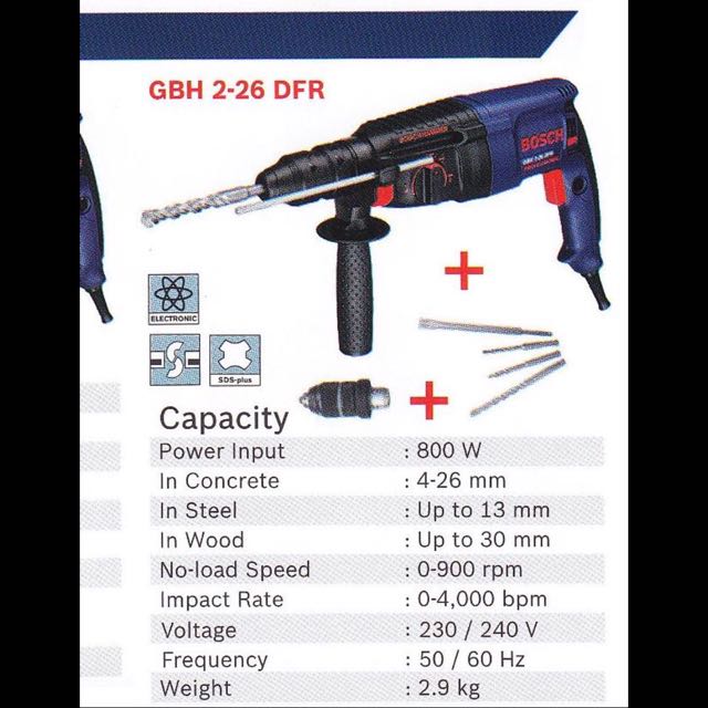 Bosch Gbh 2 26 Dfr Rotary Hammer Everything Else On Carousell