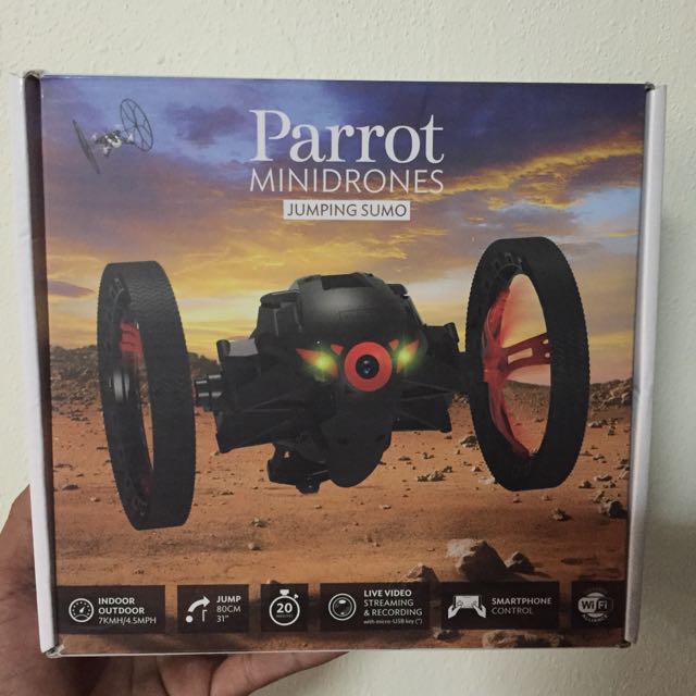 Parrot MiniDrone Jumping Sumo Black- wide Angle FPV Camera, Hobbies ...
