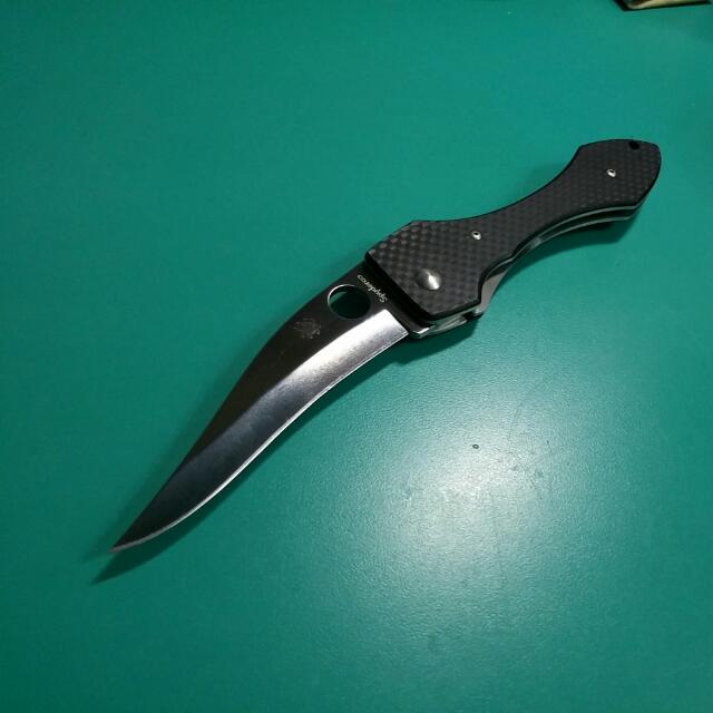 Spyderco Shabaria Knife Carbon Fiber Handle C59CF, Sports Equipment,  Bicycles & Parts, Parts & Accessories on Carousell